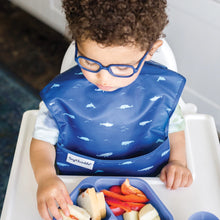 Load image into Gallery viewer, Mess-Proof Easy Bib 3PK - Ocean Life/Dino/Slate
