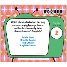 Load image into Gallery viewer, Baby Boomer Trivia 2025 Boxed Daily Calendar
