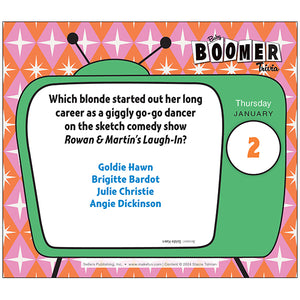 Baby Boomer Trivia 2025 Boxed Daily Calendar