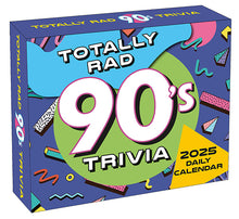 Load image into Gallery viewer, Totally Rad 90s Trivia 2025 Boxed Daily Calendar
