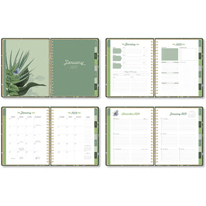 2025 Greenery Deluxe Hardcover Planner by La Scarlatte