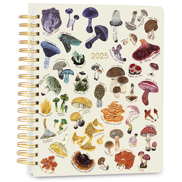 2025 Mushrooms Deluxe Hardcover Planner by Kelsey Oseid