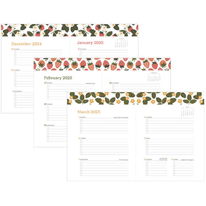 2025 Strawberries Weekly Softcover Planner