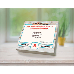 Daily Gen X Trivia 2026 Boxed Daily Calendar