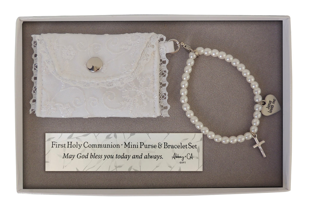 Mini Purse and Communion Bracelet Gift Set