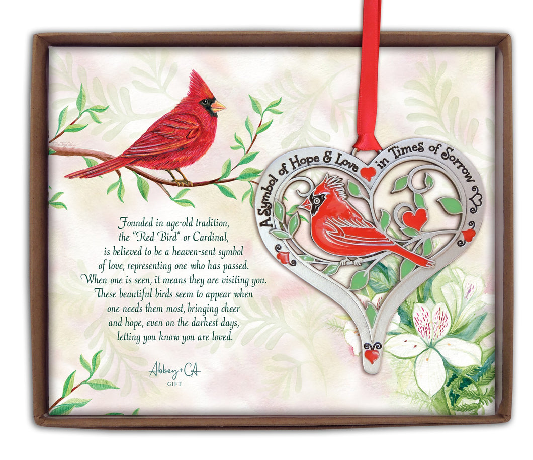 Hope & Love Cardinal Ornament