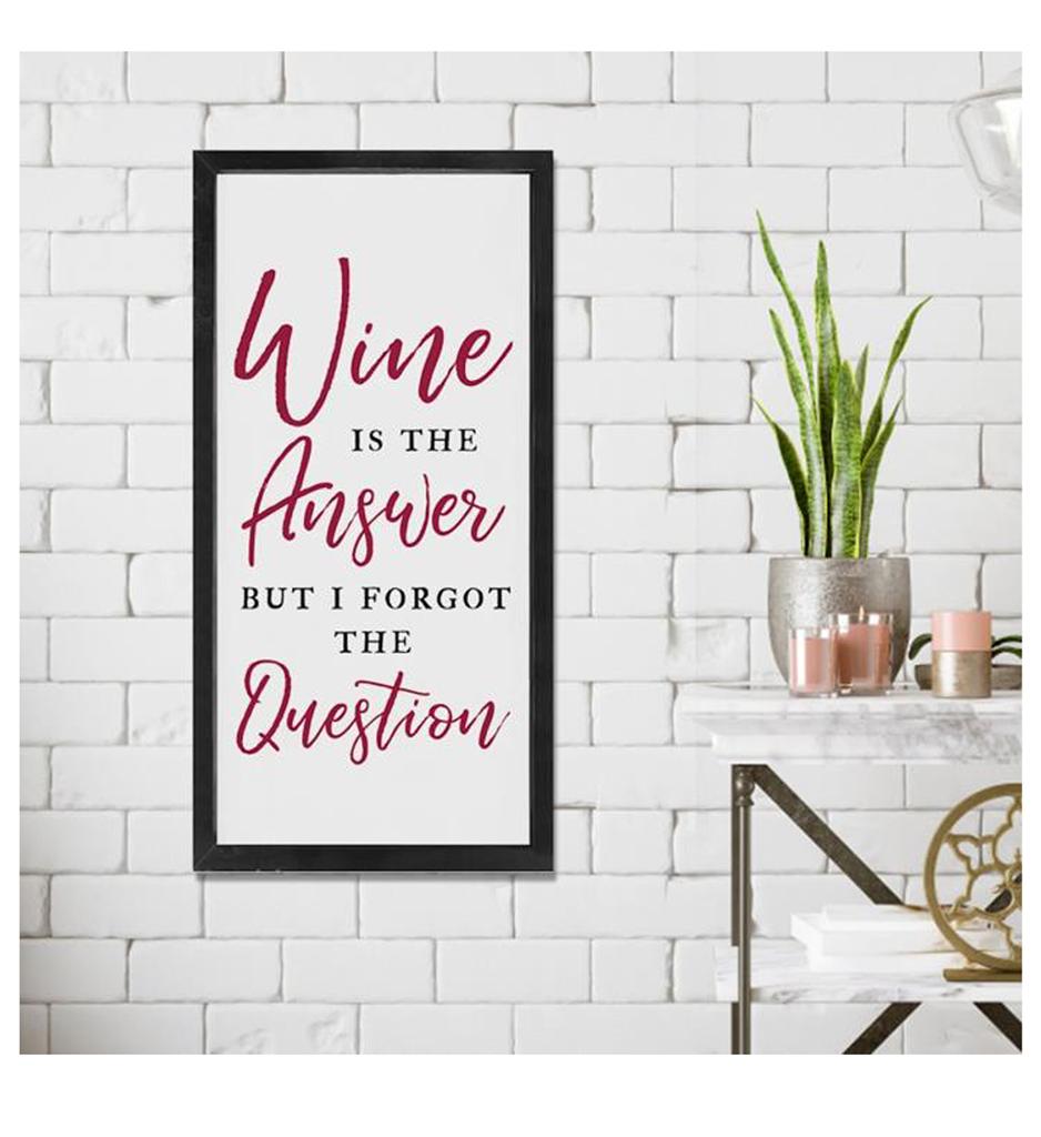 Wine Is The Answer Sign
