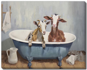 Bathtub Goats Print