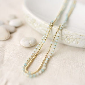 Always Necklace - Gold/Amazonite