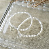 Load image into Gallery viewer, Amore Pearly Bracelet - Silver/Pearl
