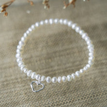 Load image into Gallery viewer, Amore Pearly Bracelet - Silver/Pearl
