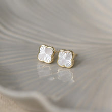 Load image into Gallery viewer, Anika Studs- Gold/ Mother of Pearl
