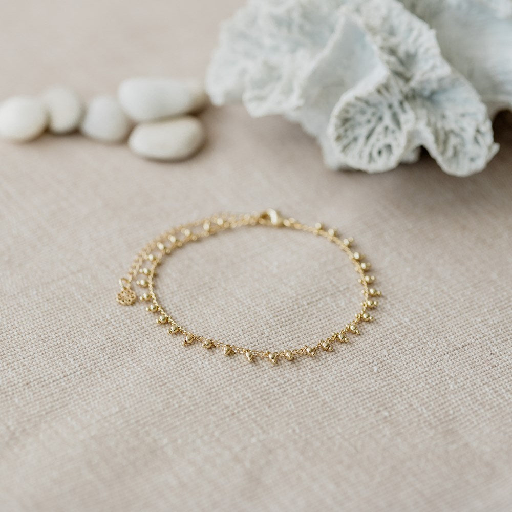 Droplet Anklet - Gold