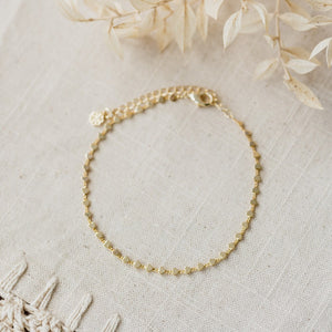 Heart Chain Anklet - Gold