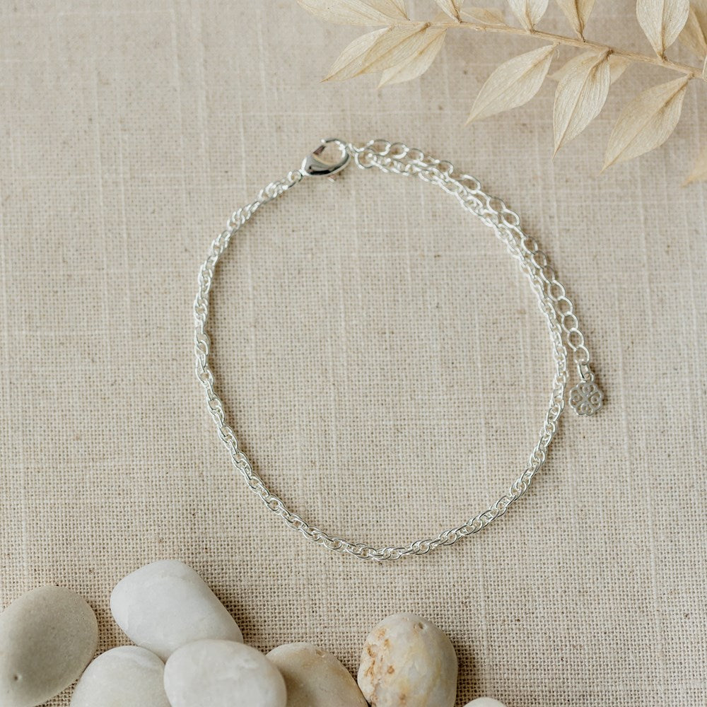 Lola Chain Anklet - Silver