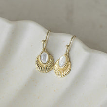 Load image into Gallery viewer, Asha Earrings - Gold/Mother Of Pearl

