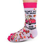 Load image into Gallery viewer, Bad Decisions Socks- For Her
