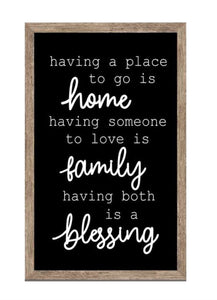 Home Family Blessing Sign