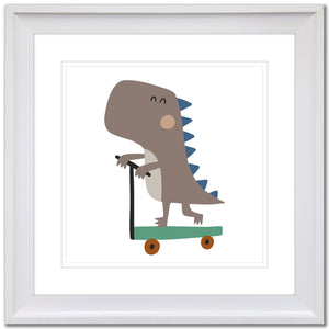 Scootasaurus Framed Print