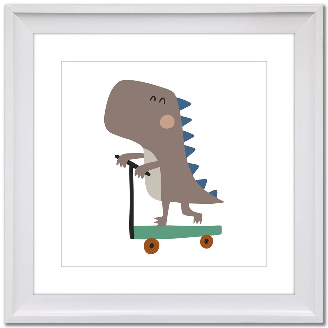 Scootasaurus Framed Print