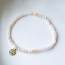 Load image into Gallery viewer, Baby Bee Bracelet - Gold/Pink Opal
