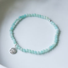 Load image into Gallery viewer, Baby Bee Bracelet - Silver/Amazonite
