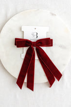 Load image into Gallery viewer, Classic Red Windsor Flats Velvet Bow
