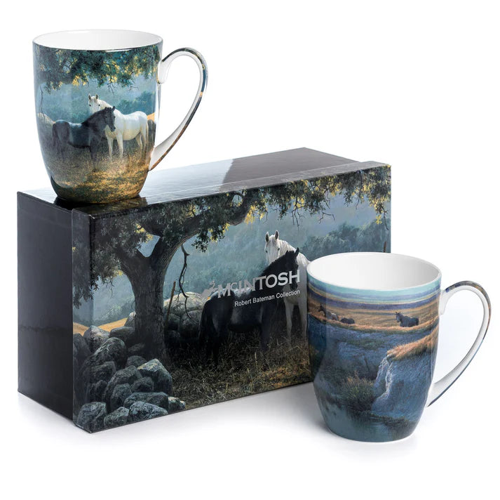 Bateman 'Horses' Mug Pair