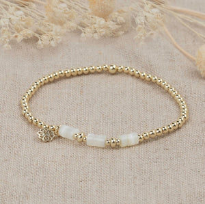 Bayla Bracelet - Gold/Mother of Pearl