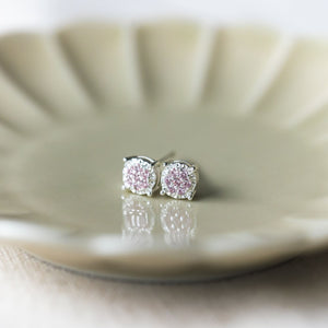 Bedazzle Studs - Silver/Pink