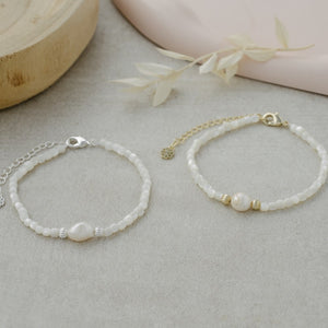 Bella Bracelet - Gold/Mother of Pearl/White Pearl