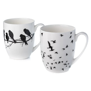 'Bird Silhouette' Mug Pair
