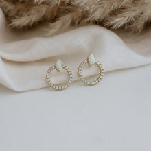 Load image into Gallery viewer, Blanche Studs - Gold/Opalite
