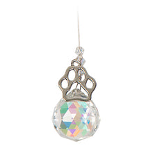 Load image into Gallery viewer, C370 Pewter Dog Paw Chakra Suncatcher
