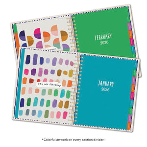 Fresh & Colorful 2026 Deluxe Hardcover Planner