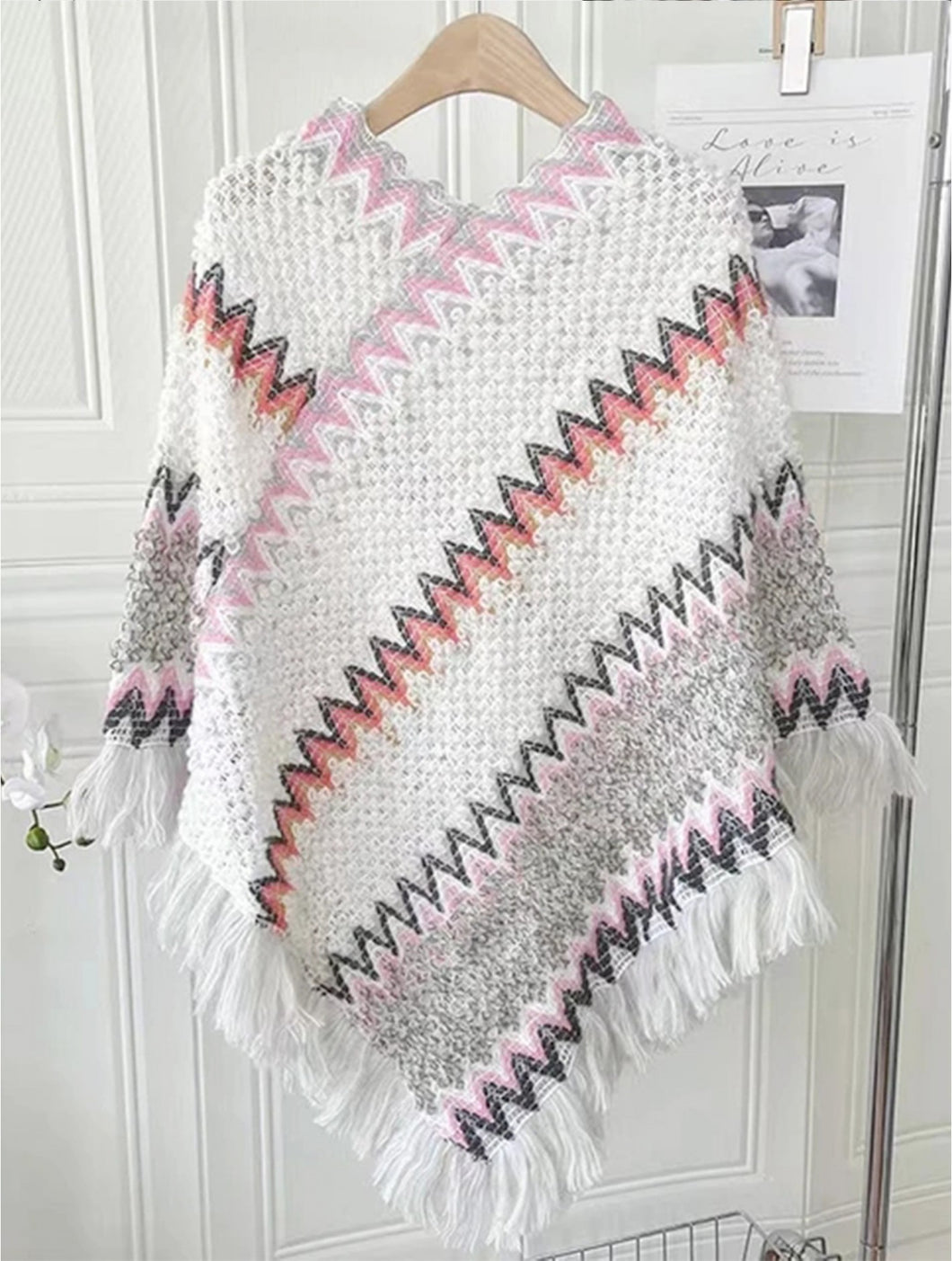 Ivory Aztec Poncho