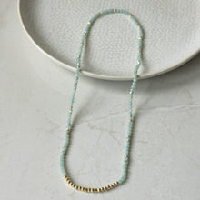 Load image into Gallery viewer, Circuit Loop Necklace/ Bracelet- Gold/Amazonite
