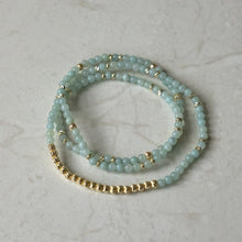 Load image into Gallery viewer, Circuit Loop Necklace/ Bracelet- Gold/Amazonite
