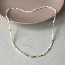 Load image into Gallery viewer, Circuit Loop Necklace/ Bracelet- Gold/ Mother of Pearl
