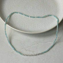 Load image into Gallery viewer, Circuit Loop Necklace/ Bracelet- Silver/Amazonite
