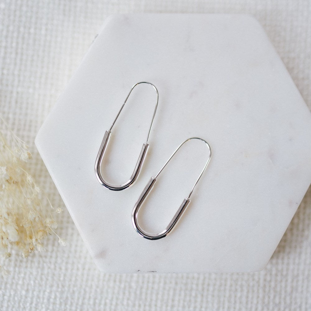 Cleo Hoops - Silver