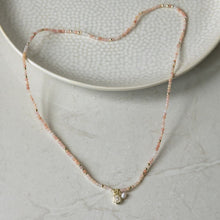 Load image into Gallery viewer, Colette Loop Necklace/ Bracelet- Gold/Pink Opal
