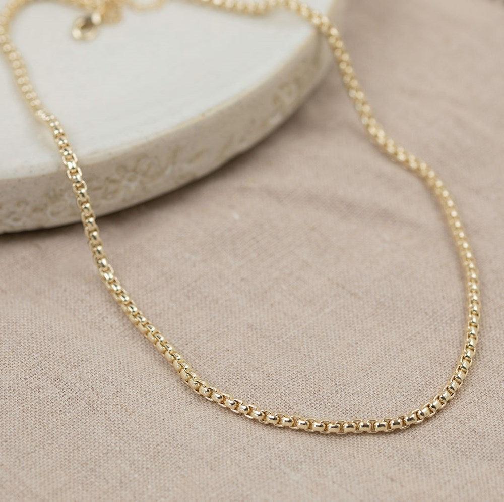 Cord Link Necklace - Gold