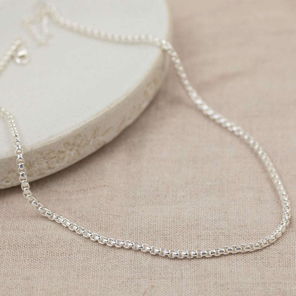 Cord Link Necklace - Silver