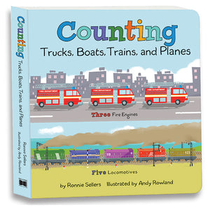 Counting Trucks, Boats, Trains & Planes Board Book