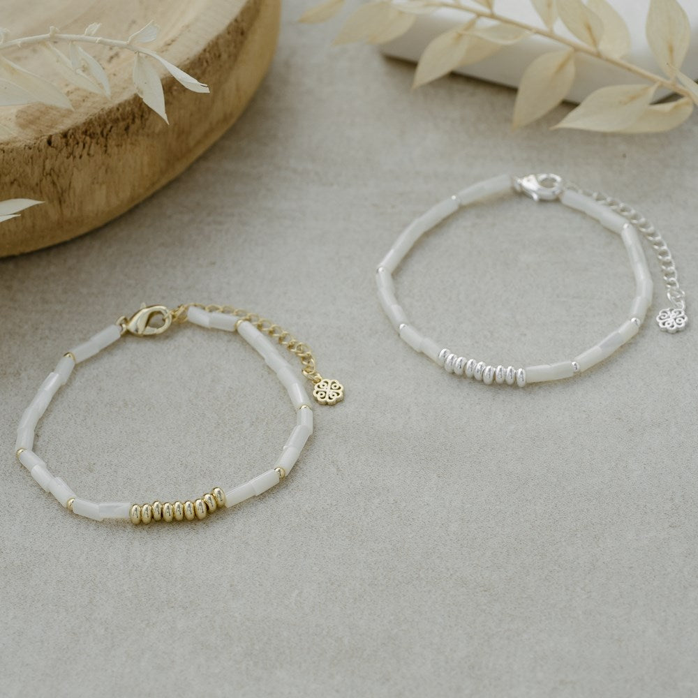 Cove Bracelet - Gold/Mother of Pearl