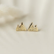 Load image into Gallery viewer, Crest Studs- Gold
