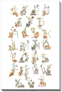 Woodland Friends Alphabet Framed Print