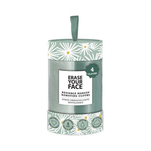 4pc. Makeup Removing Cloths Tube - Sage Green