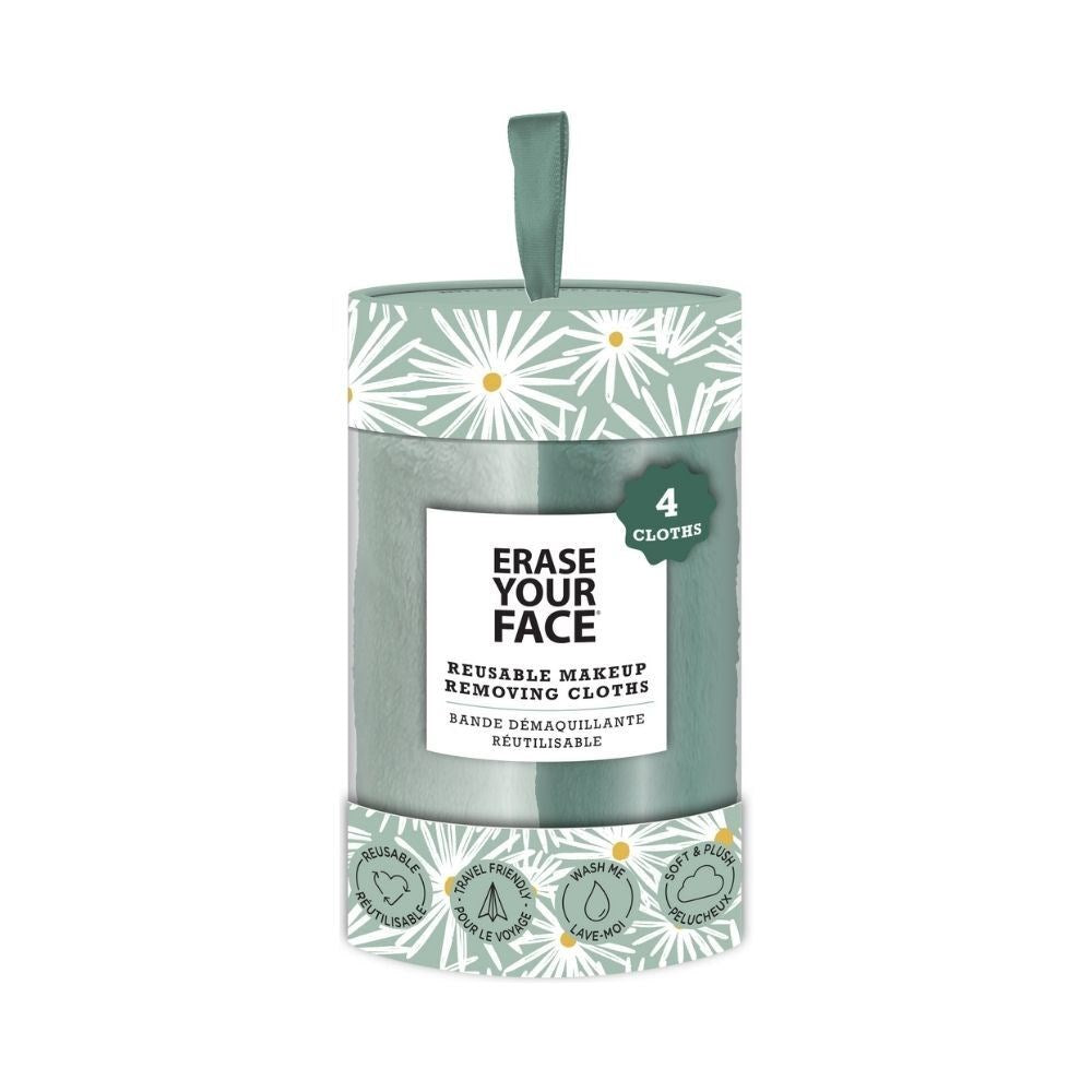 4pc. Makeup Removing Cloths Tube - Sage Green